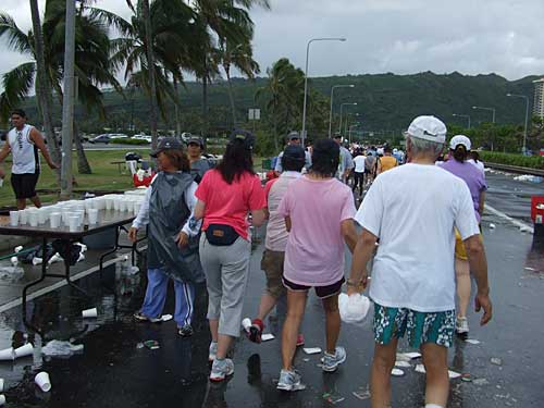 aid station at 18 miles