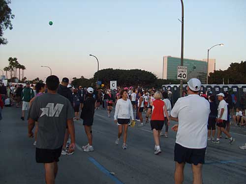 corrals at the starting line