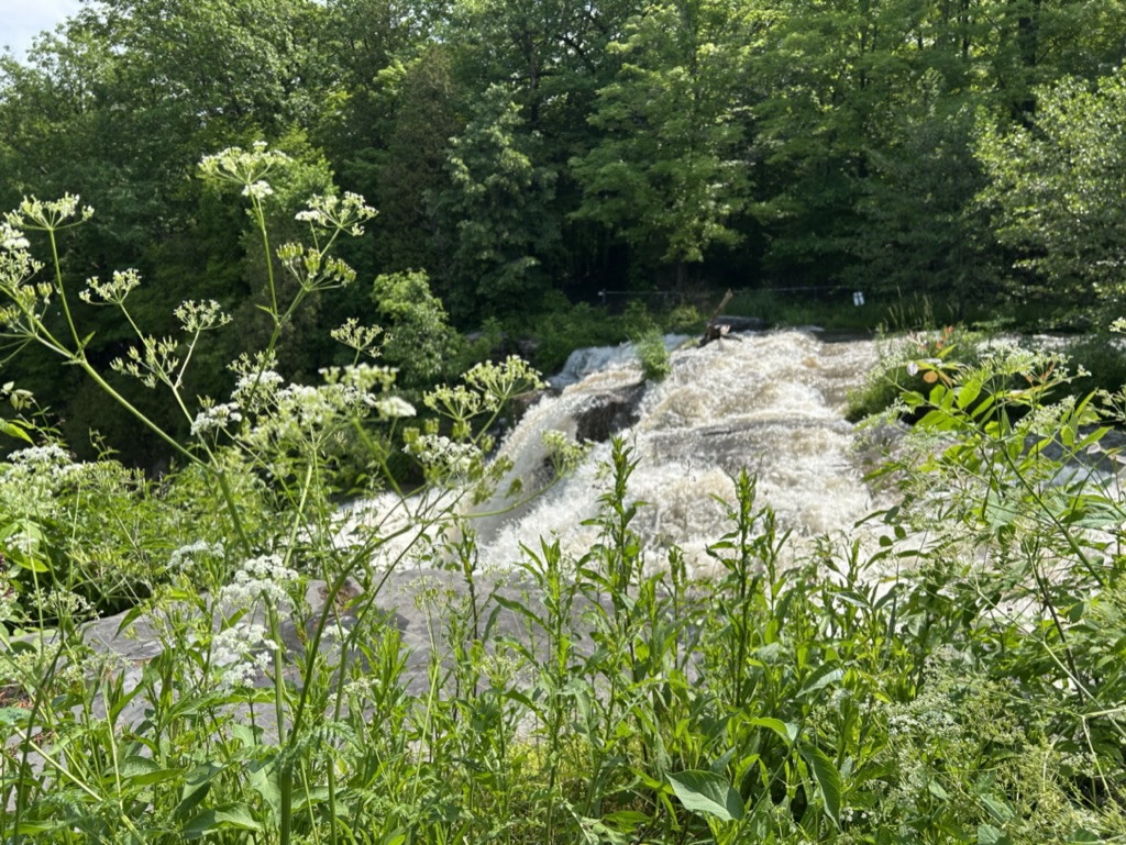 The top of a waterfall