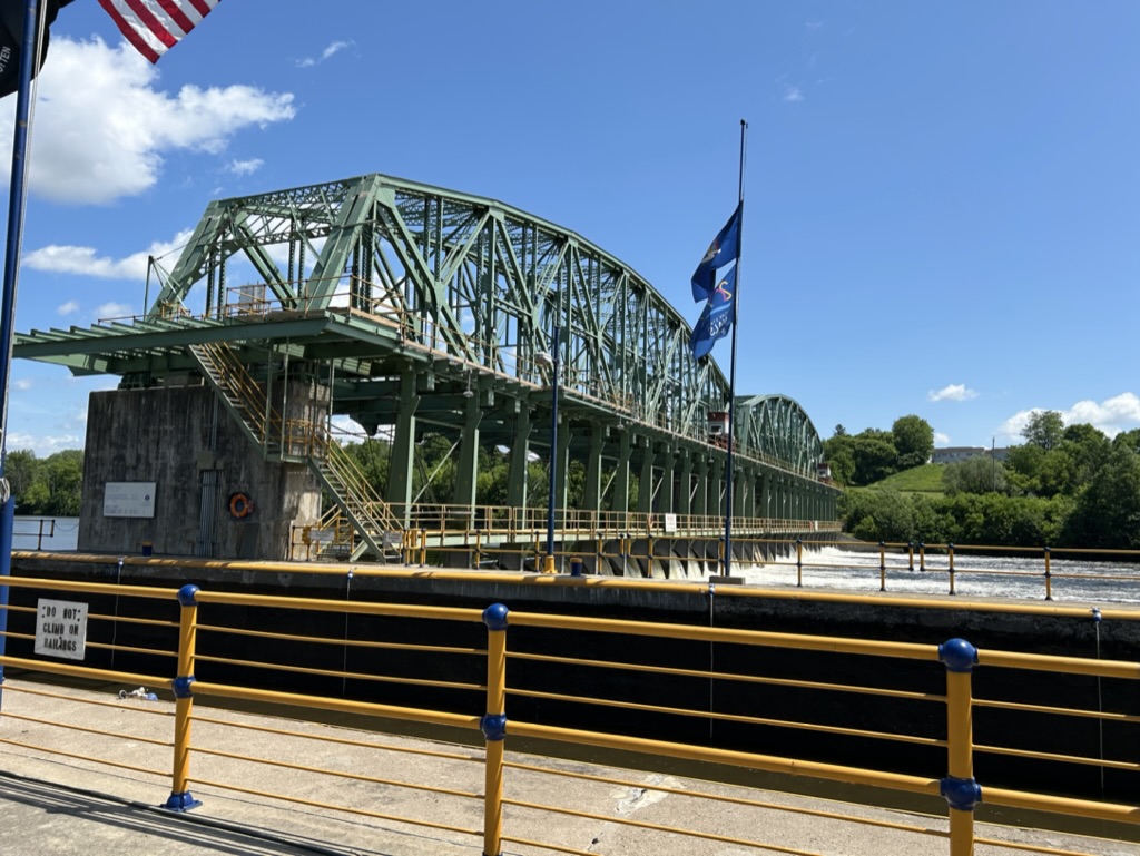 The bridge section of Lock 15 of the Erie Canal on the Mowak River